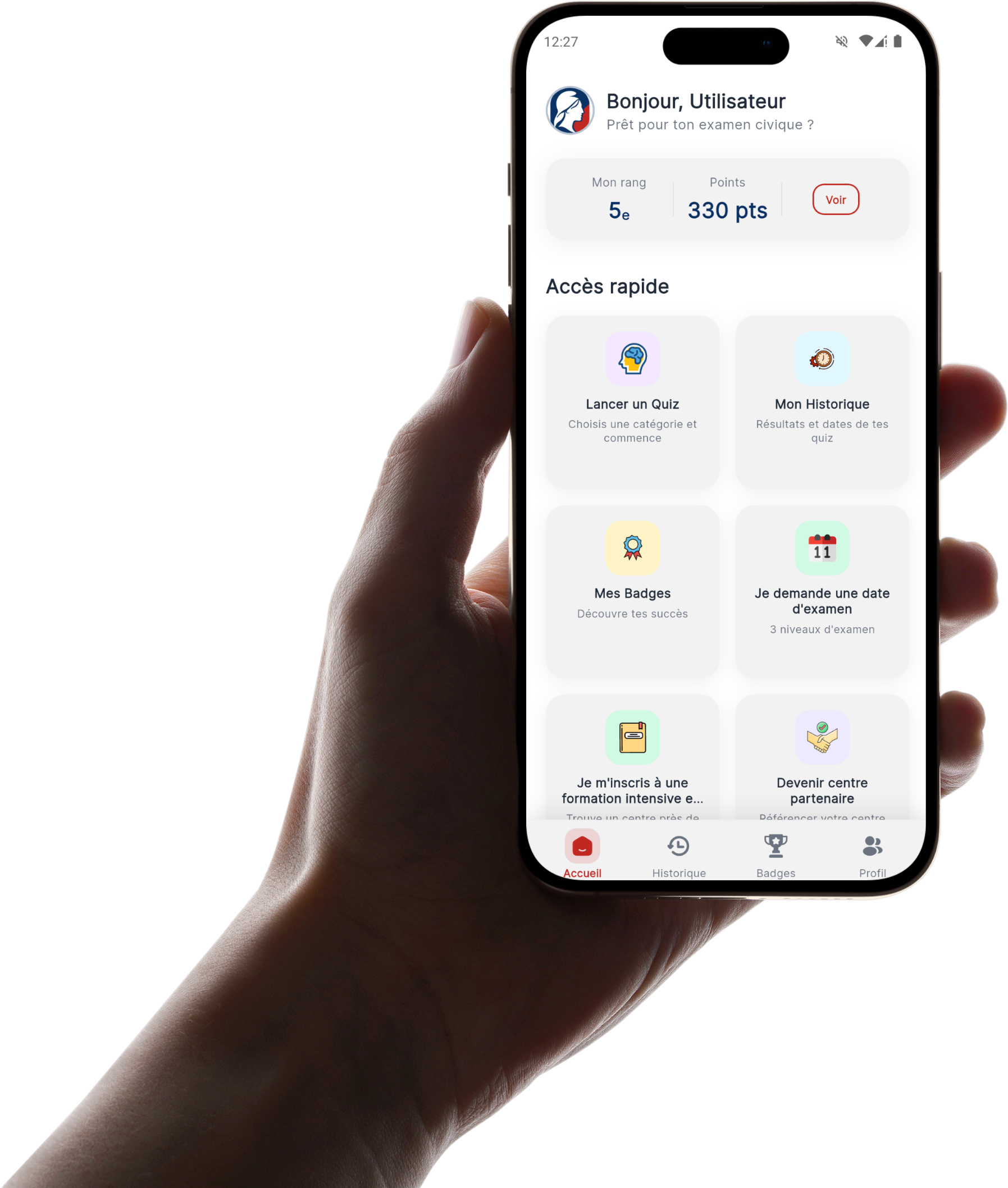 Application mobile TestCivique